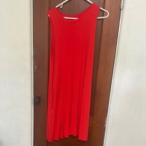 Time and Tru Red Sleeveless Midi Sundress